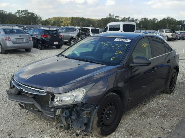 1G1PD5SH1B7152360 - 2011 CHEVROLET CRUZE LS GRAY photo 2