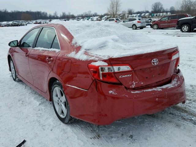 4T1BF1FK0EU812125 - 2014 TOYOTA CAMRY L RED photo 3