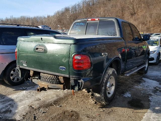 1FTRW08L61KA07447 - 2001 FORD F150 SUPER GREEN photo 4