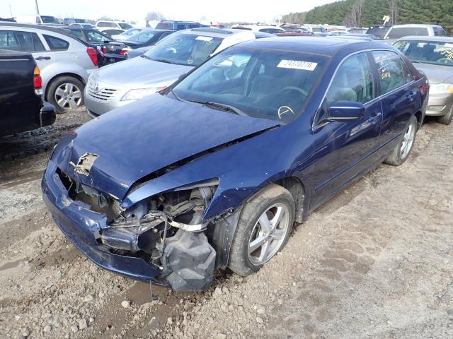 1HGCM56735A035041 - 2005 HONDA ACCORD EX BLUE photo 2