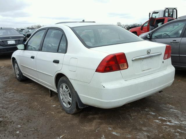 1HGES16521L040347 - 2001 HONDA CIVIC LX WHITE photo 3