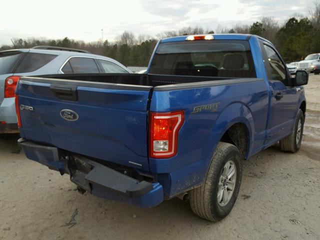 1FTMF1E87GFA81610 - 2016 FORD F150 BLUE photo 4