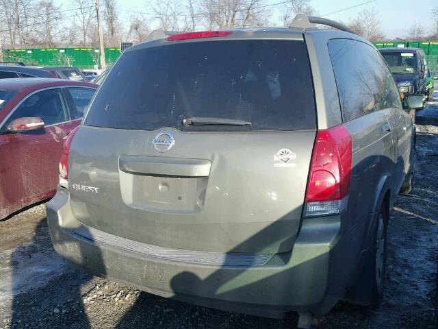 5N1BV28U66N101676 - 2006 NISSAN QUEST S GRAY photo 4