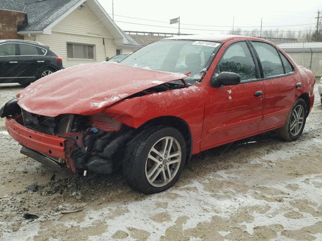 1G1JC52F547263925 - 2004 CHEVROLET CAVALIER RED photo 2