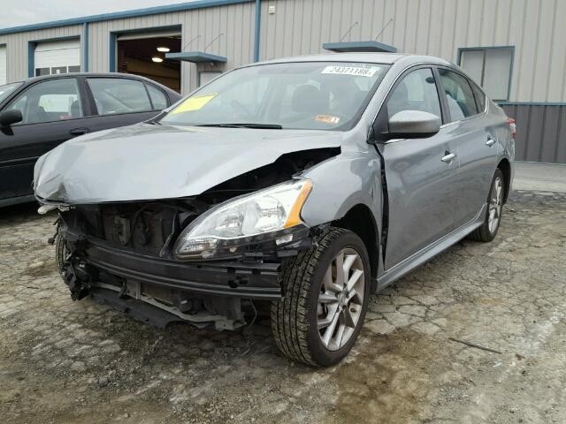 3N1AB7AP6EY341194 - 2014 NISSAN SENTRA S SILVER photo 2