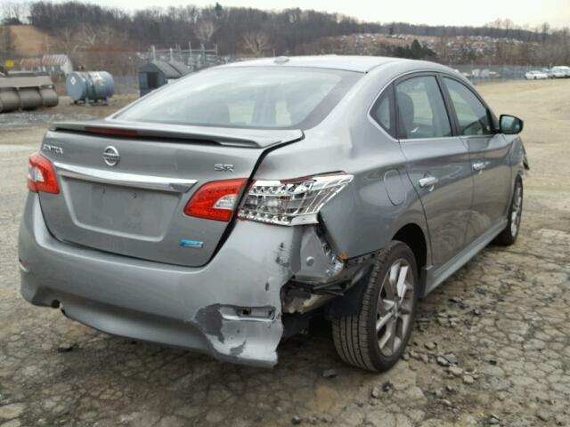 3N1AB7AP6EY341194 - 2014 NISSAN SENTRA S SILVER photo 4