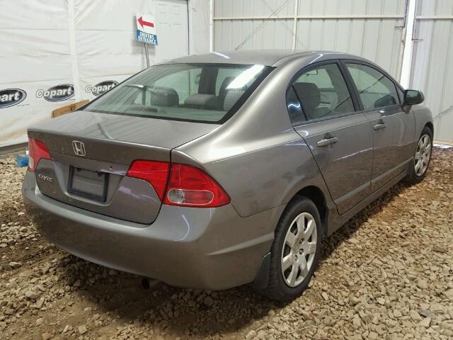 1HGFA16567L088661 - 2007 HONDA CIVIC LX GRAY photo 4