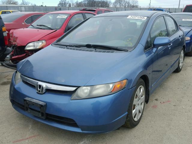 2HGFA16506H517157 - 2006 HONDA CIVIC LX BLUE photo 2