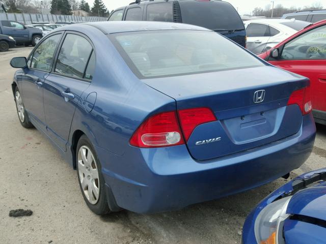 2HGFA16506H517157 - 2006 HONDA CIVIC LX BLUE photo 3