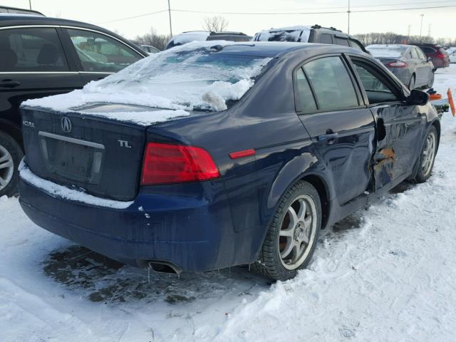 19UUA66225A004449 - 2005 ACURA TL BLUE photo 4