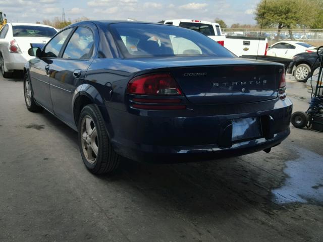 1B3EL46X96N196705 - 2006 DODGE STRATUS SX BLUE photo 3