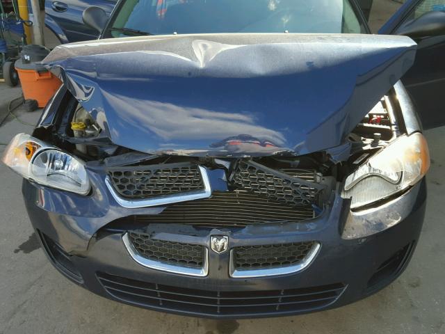 1B3EL46X96N196705 - 2006 DODGE STRATUS SX BLUE photo 7