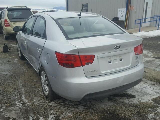 KNAFU4A24C5479310 - 2012 KIA FORTE EX SILVER photo 3