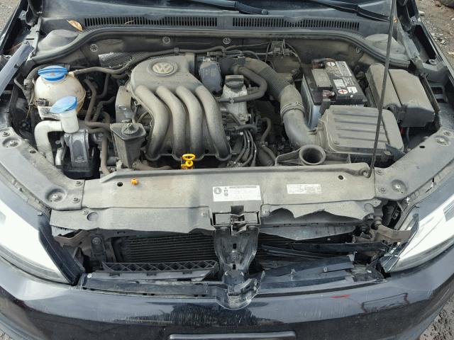 3VW2K7AJ5CM385105 - 2012 VOLKSWAGEN JETTA BASE BLACK photo 7