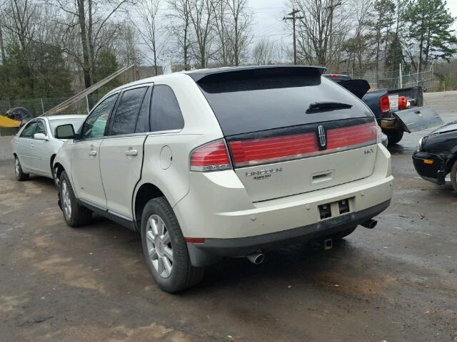 2LMDU68C87BJ34982 - 2007 LINCOLN MKX WHITE photo 3