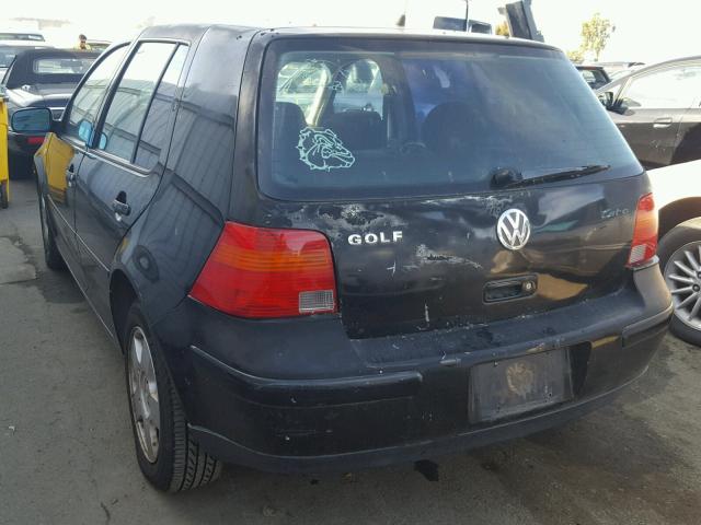 WVWGC21JXYW391577 - 2000 VOLKSWAGEN GOLF GLS BLACK photo 3