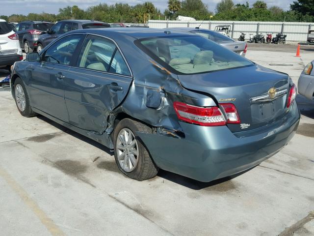 4T4BF3EK5BR161895 - 2011 TOYOTA CAMRY BASE TEAL photo 3