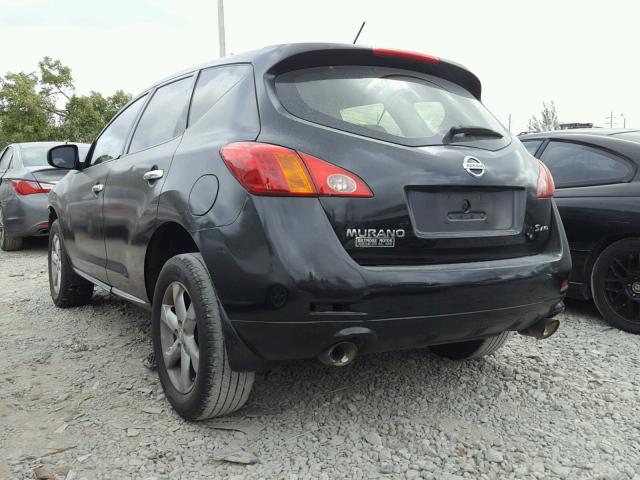 JN8AZ18WX9W209110 - 2009 NISSAN MURANO S BLACK photo 3