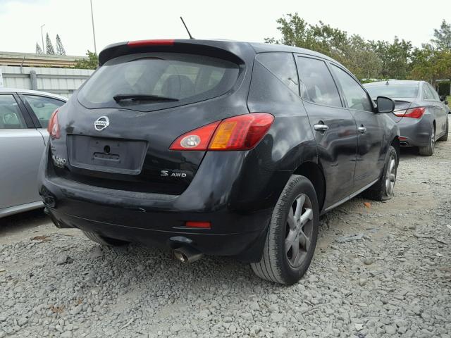 JN8AZ18WX9W209110 - 2009 NISSAN MURANO S BLACK photo 4