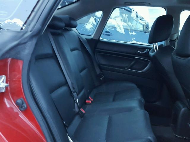 4S3BL676564201455 - 2006 SUBARU LEGACY GT RED photo 6