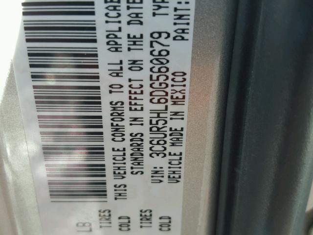 3C6UR5HL6DG560679 - 2013 RAM 2500 ST GRAY photo 10