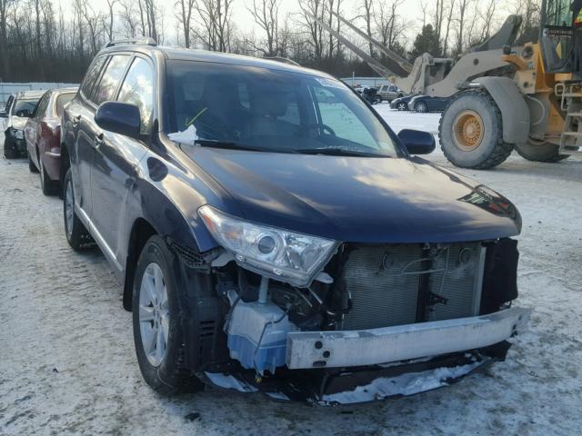 5TDBK3EH9DS255333 - 2013 TOYOTA HIGHLANDER BLUE photo 1