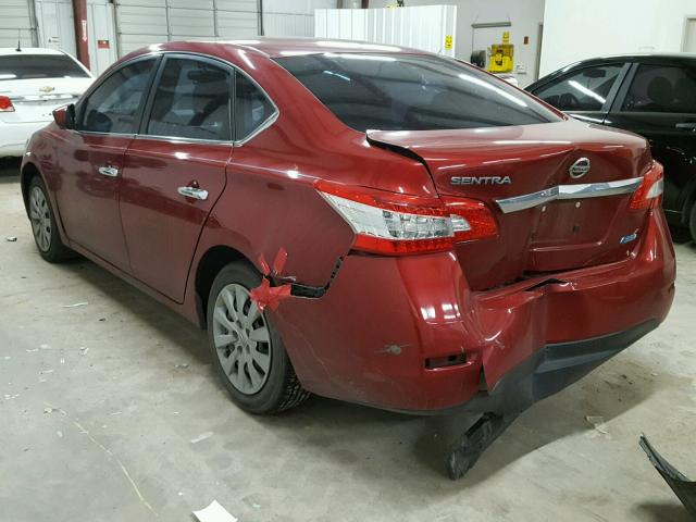 3N1AB7AP2DL763734 - 2013 NISSAN SENTRA S RED photo 3