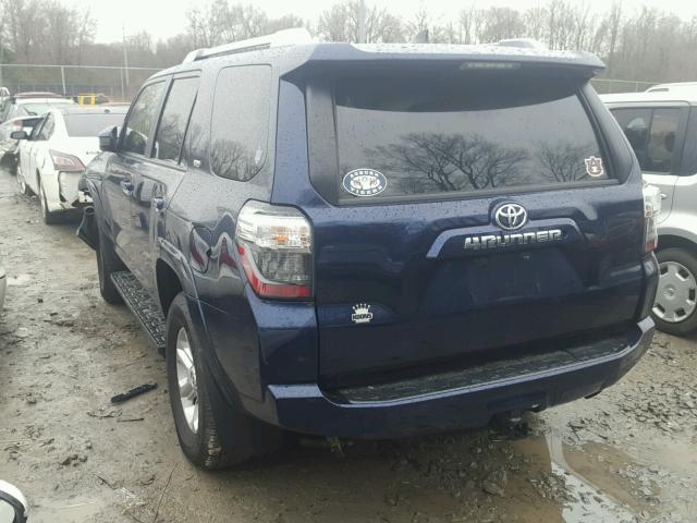 JTEBU5JR8G5354669 - 2016 TOYOTA 4RUNNER SR BLUE photo 3