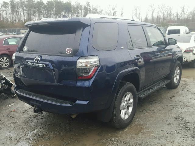 JTEBU5JR8G5354669 - 2016 TOYOTA 4RUNNER SR BLUE photo 4