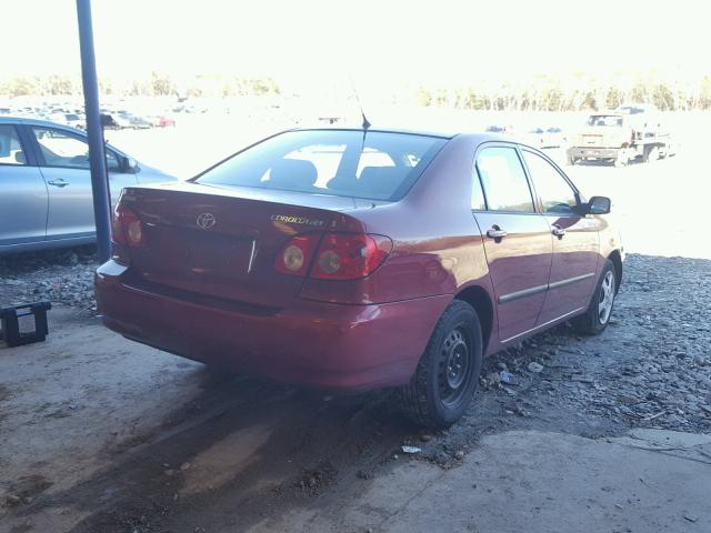 2T1BR32E85C329714 - 2005 TOYOTA COROLLA CE BURGUNDY photo 4