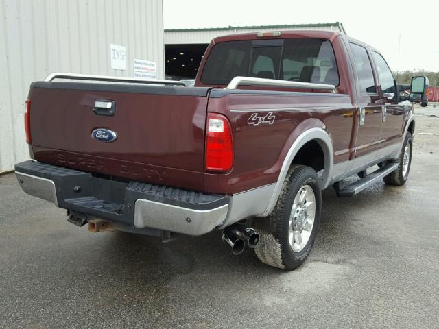 1FTSW21R59EA22415 - 2009 FORD F250 SUPER BURGUNDY photo 4