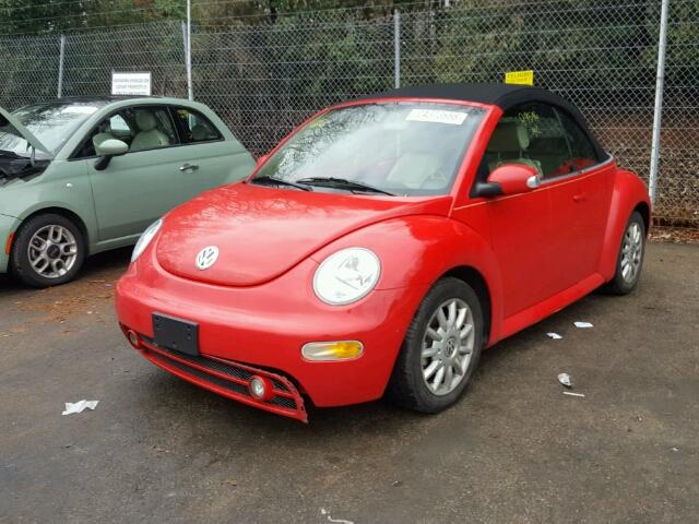 3VWCM31Y84M325566 - 2004 VOLKSWAGEN NEW BEETLE RED photo 2