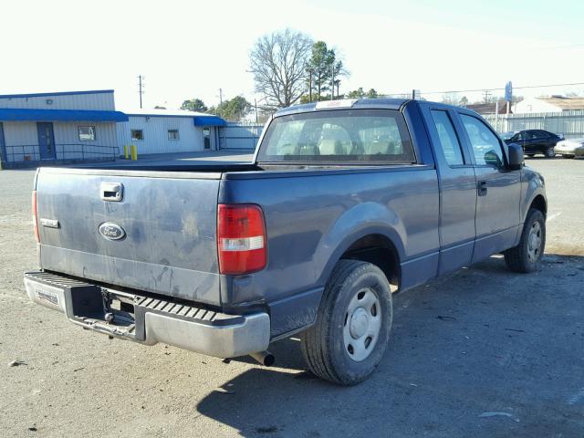 1FTRX12W35NA04922 - 2005 FORD F150 BLUE photo 4