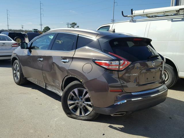 5N1AZ2MG3HN121340 - 2017 NISSAN MURANO S BROWN photo 3