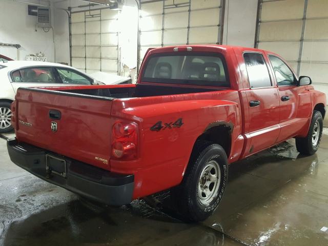 1D7HW28K06S624273 - 2006 DODGE DAKOTA QUA RED photo 4