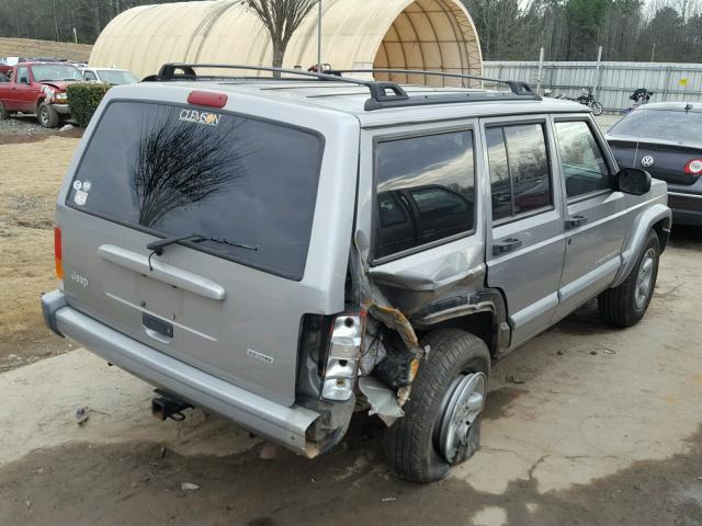 1J4FT48S21L570400 - 2001 JEEP CHEROKEE S SILVER photo 4