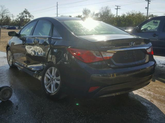 5NPEB4ACXEH842922 - 2014 HYUNDAI SONATA GLS BLUE photo 3