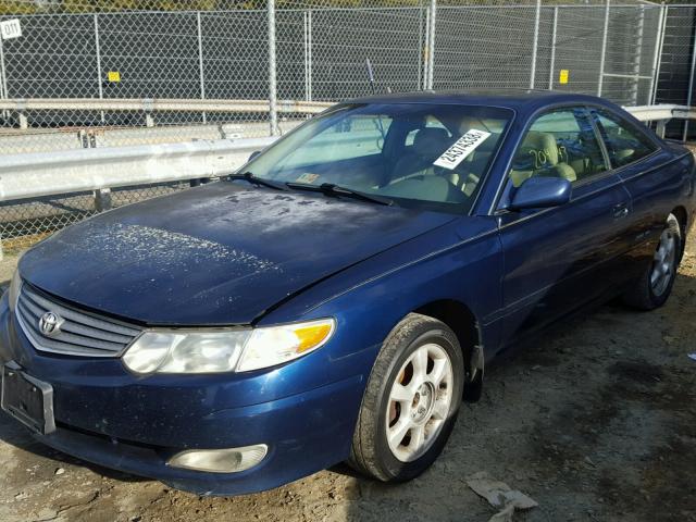 2T1CF28P23C604054 - 2003 TOYOTA CAMRY SOLA BLUE photo 2