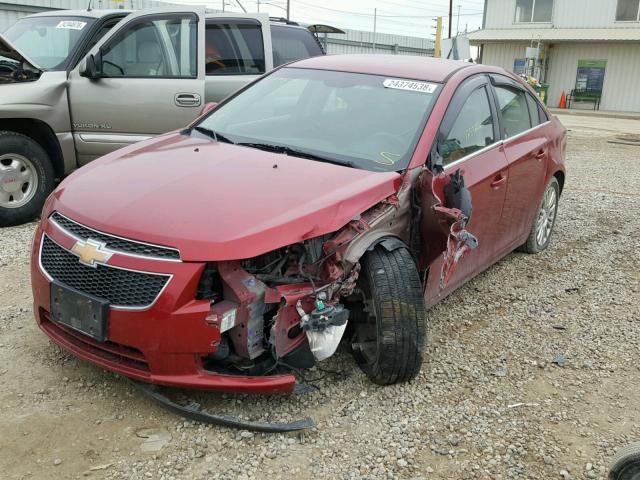 1G1PK5SC4C7228245 - 2012 CHEVROLET CRUZE ECO MAROON photo 2