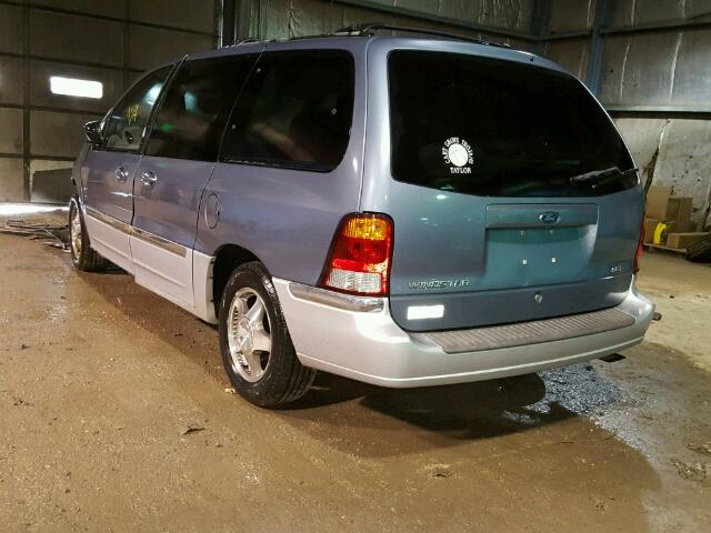 2FMZA5340YBB06129 - 2000 FORD WINDSTAR S BLUE photo 3