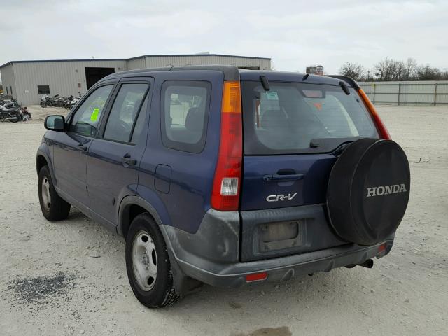 JHLRD68422C018364 - 2002 HONDA CR-V LX BLUE photo 3