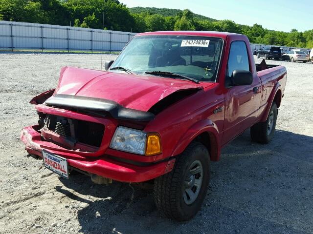 1FTYR10U44PA76738 - 2004 FORD RANGER RED photo 2