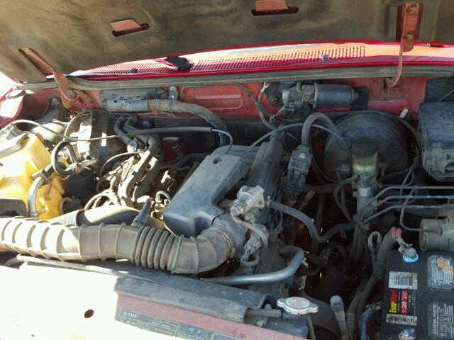 1FTYR10U44PA76738 - 2004 FORD RANGER RED photo 7