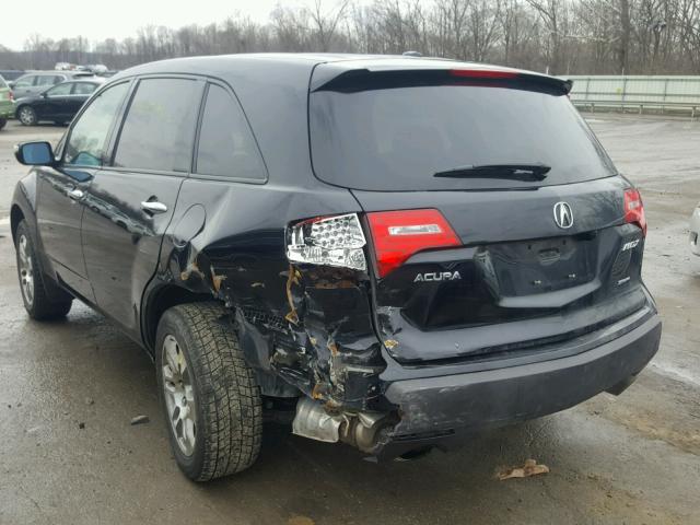 2HNYD28467H510489 - 2007 ACURA MDX TECHNO BLACK photo 3