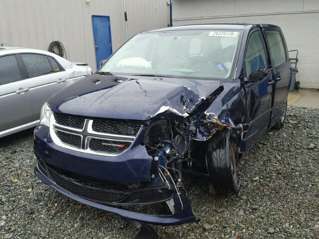 2C4RDGBGXDR562319 - 2013 DODGE GRAND CARA BLUE photo 2