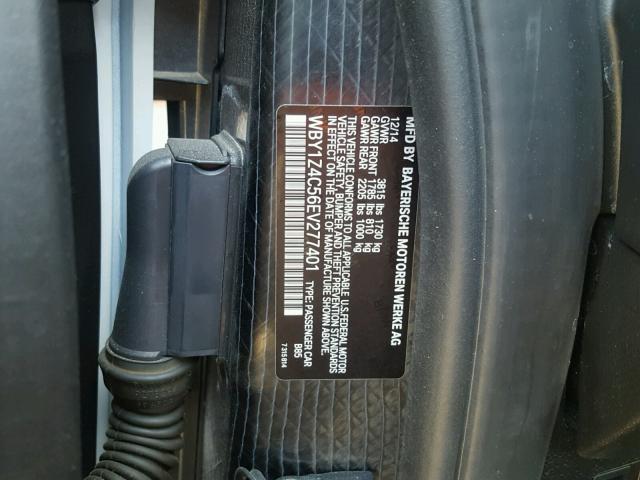 WBY1Z4C56EV277401 - 2014 BMW I3 REX Ağ foto 10