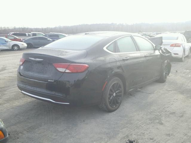 1C3CCCAB3FN674813 - 2015 CHRYSLER 200 LIMITE BLACK photo 4