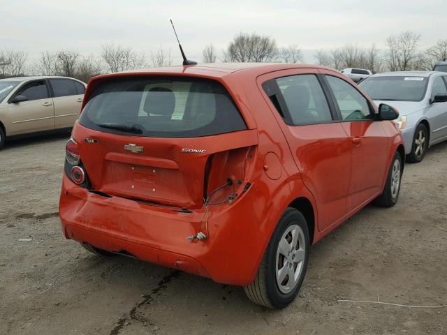 1G1JA6SG5D4200930 - 2013 CHEVROLET SONIC LS ORANGE photo 4