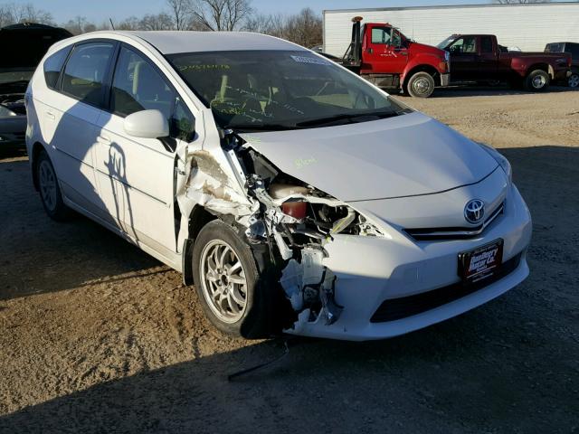 JTDZN3EU2E3297624 - 2014 TOYOTA PRIUS V WHITE photo 1