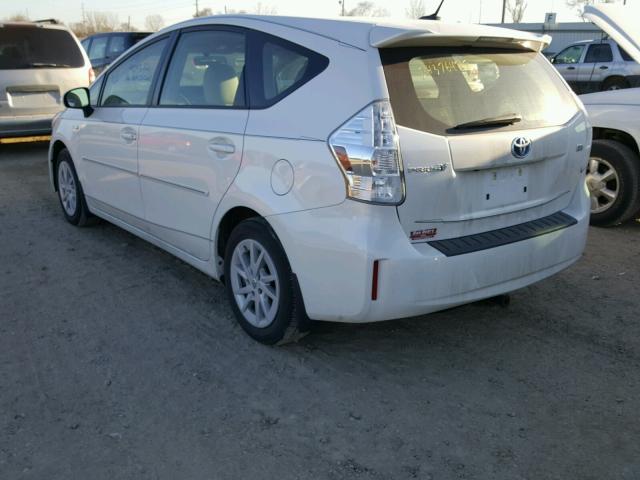 JTDZN3EU2E3297624 - 2014 TOYOTA PRIUS V WHITE photo 3